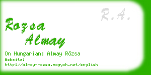 rozsa almay business card